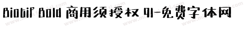 Biotif Bold 商用须授权 91字体转换
